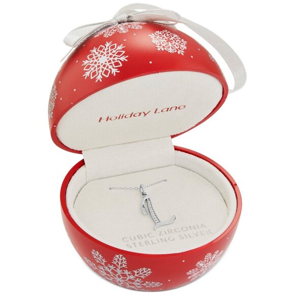 Holiday Lane Cubic Zirconia Infinity Pendant Necklace in Sterling Silver - Picture 1 of 5